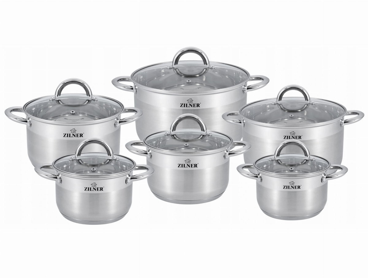 ZILNER ZILNER ZESTAW GARNKÓW STALOWYCH 12 ELE ZILNER ZL-8109  ZL-8109