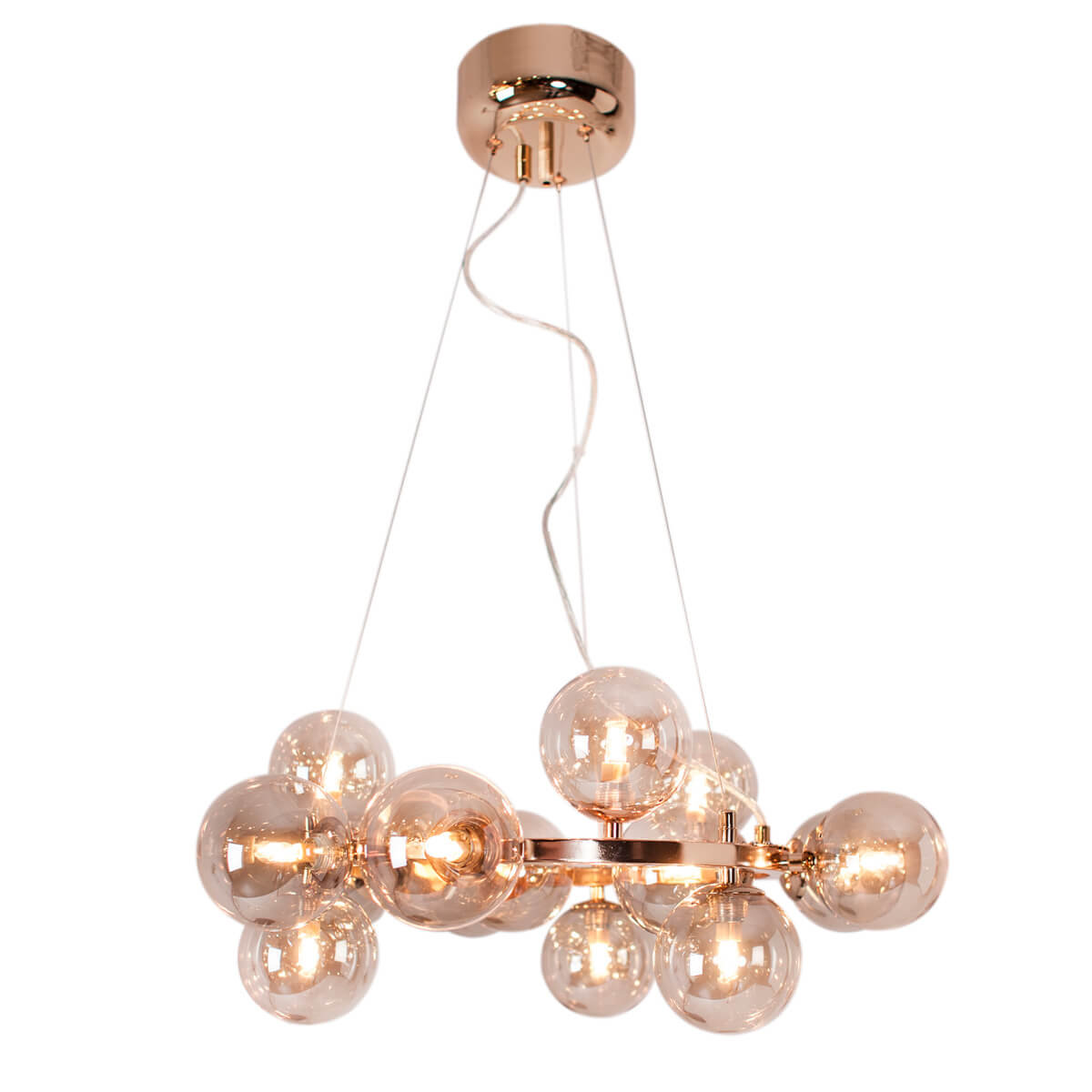 By Rydéns Splendor lampa wisząca 15-pkt., bursztyn