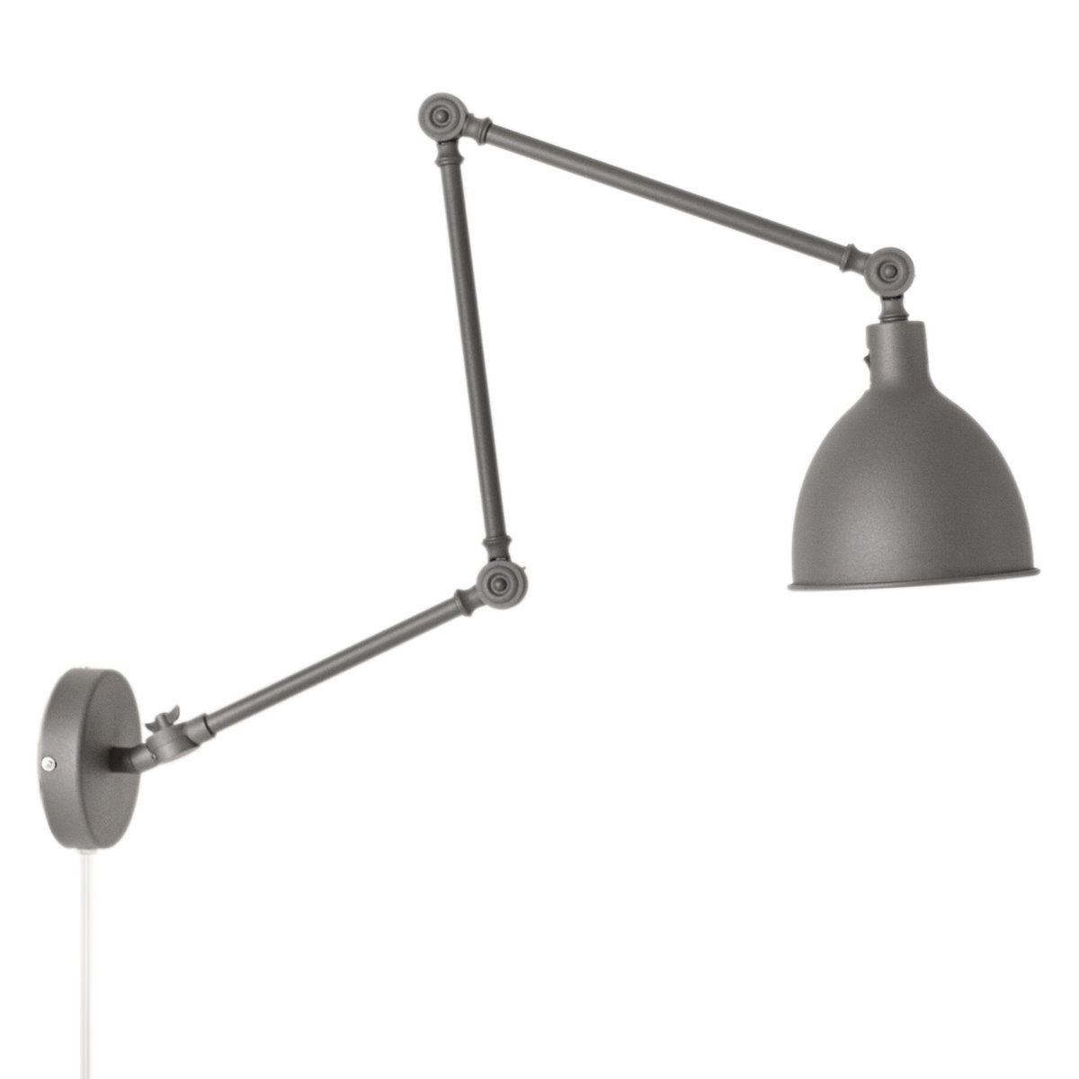 BY RYDENS By Rydéns Bazar lampa ścienna z wtyczką, szara
