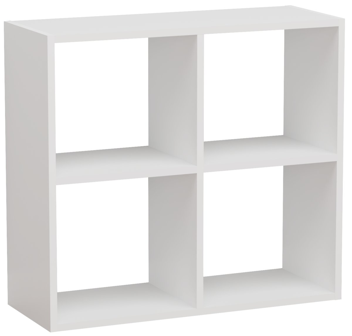 Regał podwójny z półką na książki stojący biały