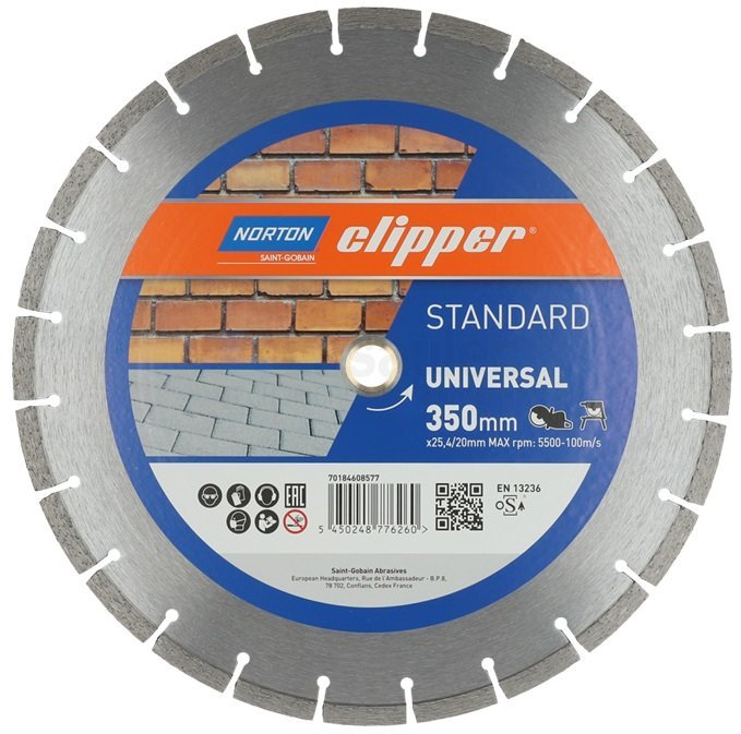 NORTON Clipper Tarcza diamentowa Clipper Standard Universal 350 mm 70184608577