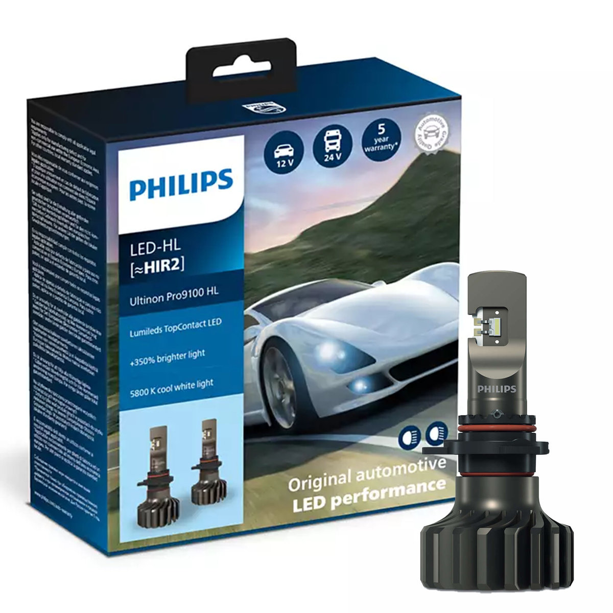 Philips Ultinon Pro9100 z ekskluzywną samochodową diodą LED Lumileds [~HIR2]
