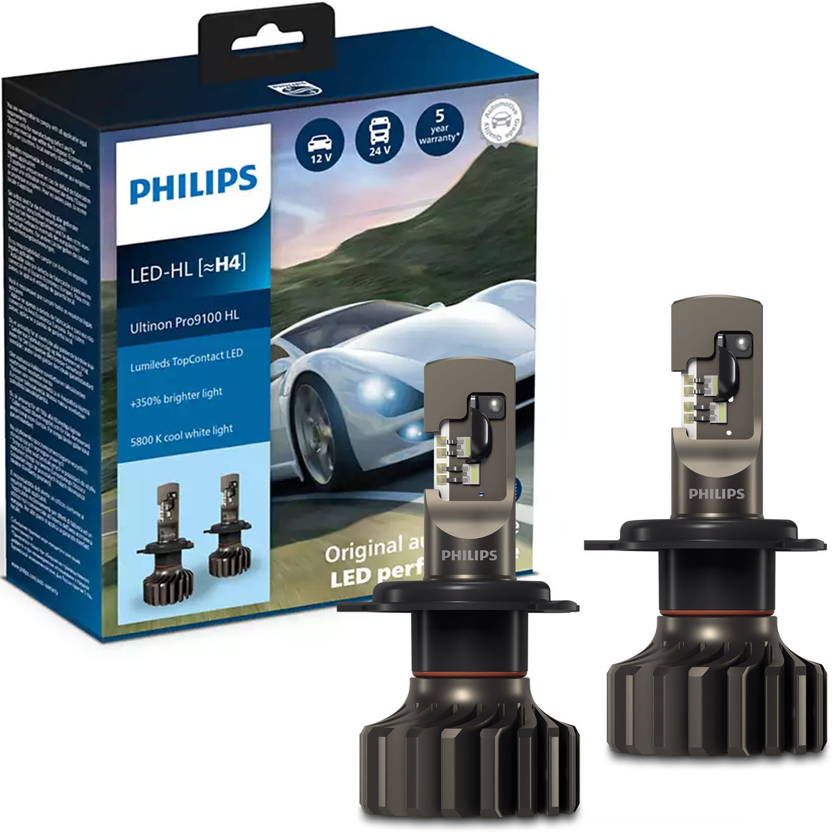 Żarówki Philips LED Ultinon Pro9100 HL H4 12V/24V