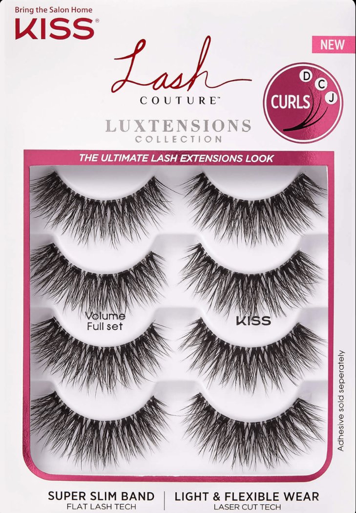 Kiss, Sztuczne rzęsy Volume Full set Multipack, 4 szt.