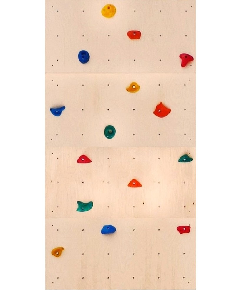 Ścianka wspinaczkowa domowa dla dzieci 240x120cm + 15 kamieni wspinaczkowych | sklejka 100% ECO | CE | Create For You