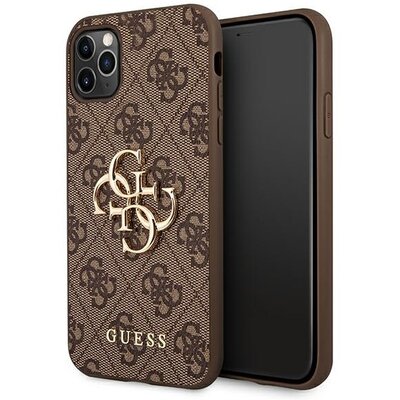 Guess nakładka do iPhone 11 Pro Max GUHCN654GMGBR brązowa hard case 4G Big Metal Logo 8_2274580