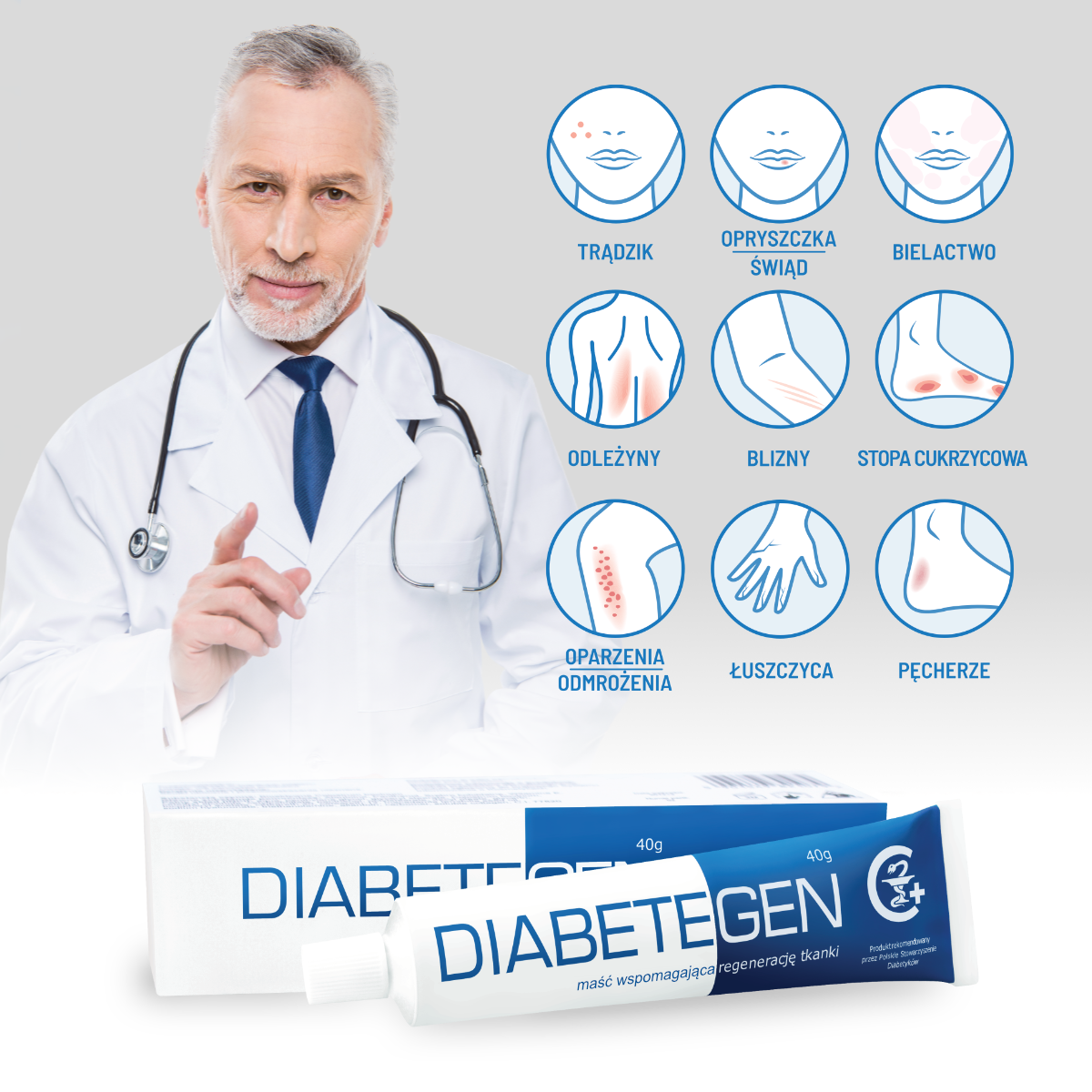 DIABETEGEN maść z colostrum wspomagająca regenerację skóry 150 g