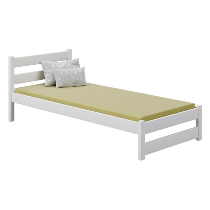 Łóżko drewniane białe ZEFIR 190x80