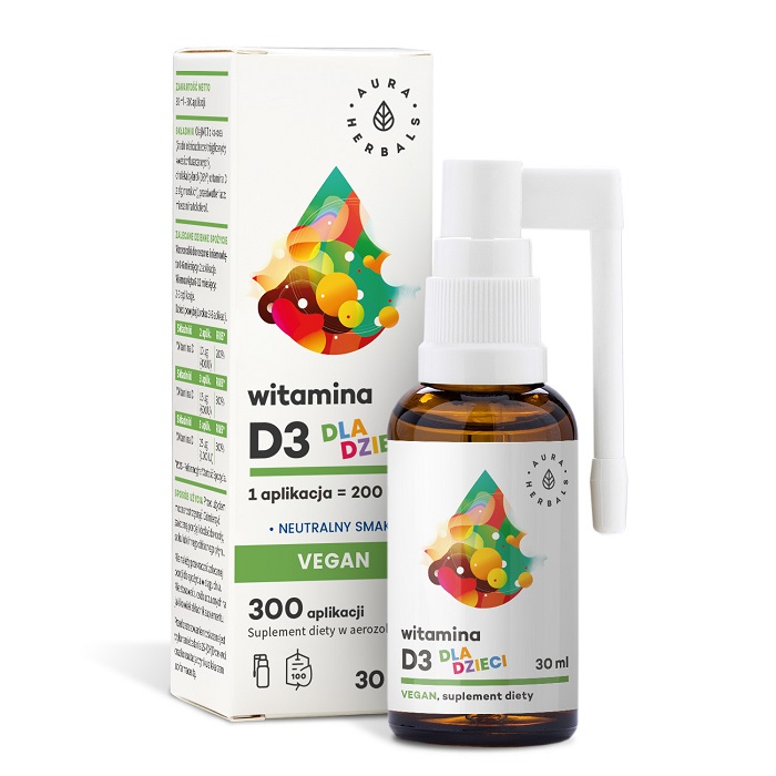 Witamina D3 Vegan dla dzieci, aerozol 30 ml
