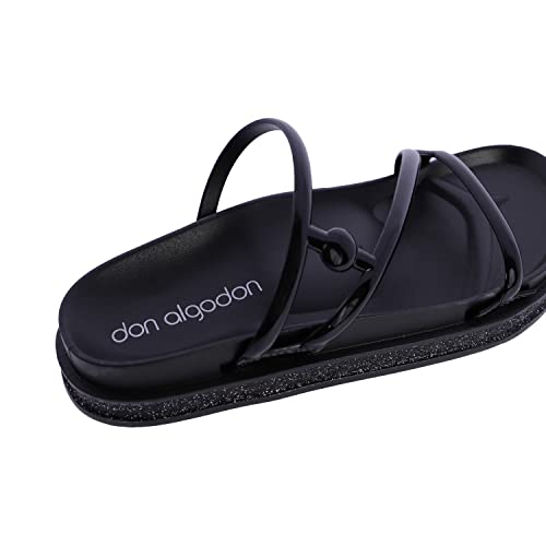DON ALGODON - Damskie japonki - sandały damskie - trampki damskie - buty damskie - oferty - tylko damskie - Ateny, czarny, 41 EU