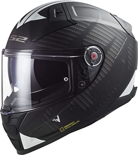 LS2, kask motocyklowy VECTOR II Splitter czarny biały, XS