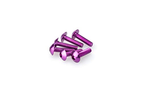 Puig Blister 6 śrub M5x20mm. Liliowy. Ref.0550l