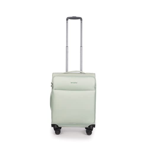 Stratic Light + walizka z miękką obudową, walizka podróżna na kółkach, bagaż podręczny, zamek TSA, 4 kółka, możliwość rozszerzenia, miętowy, 57 cm, 34-