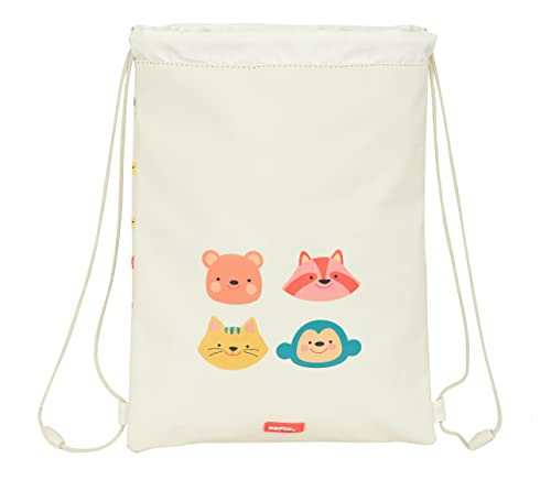 Safta - Plecak Junior, łatwy do czyszczenia, plecak, idealny dla dzieci w różnym wieku, wygodny i wszechstronny, jakość i wytrzymałość, 26x1x34 cm, kremowy kolor, Krem, Estándar, Casual