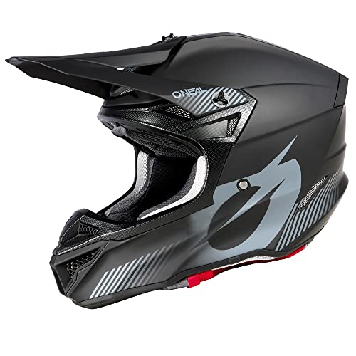 O'NEAL | Kask Motocross | MX Enduro | 2 powłoki zewnętrzne & 2 EPS dla większego bezpieczeństwa, powłoka ABS, ECE 22.06 | 5SRS Polyacrylite Helmet SOLID V.23 | Dorosły | Czarny | Rozmiar XL (61/62 cm)