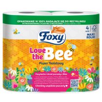 Foxy Papier toaletowy 2-warstwowy Love the Bee 4 szt.
