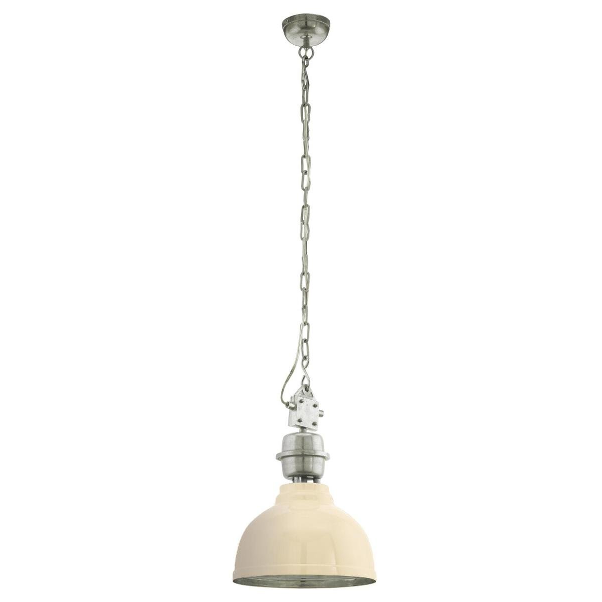 Eglo LAMPA wisząca GRANTHAM 49172 metalowa OPRAWA zwis IP20 kopuła beżowa