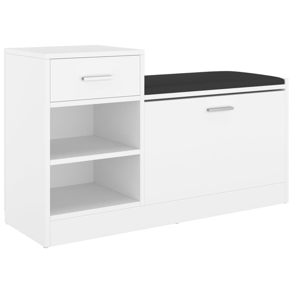 vidaXL Ławka z miejscem na buty, biała, 94,5x31x57 cm, płyta wiórowa