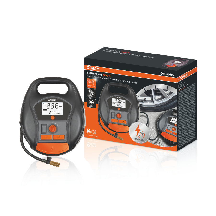 OSRAM TYREinflate 6000 Cyfrowa pompka do opon i pompka do akumulatorów