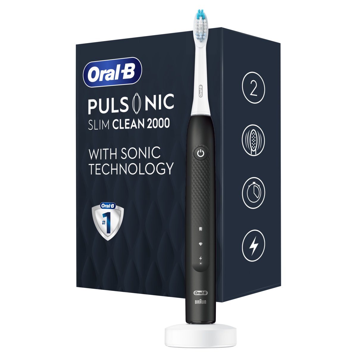 Oral B  Pulsonic Szczoteczka Slim Clean 2000 Czarna