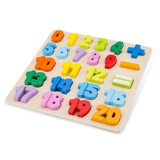 NEW CLASSIC TOYS- DREWNIANE PUZZLE LICZBY