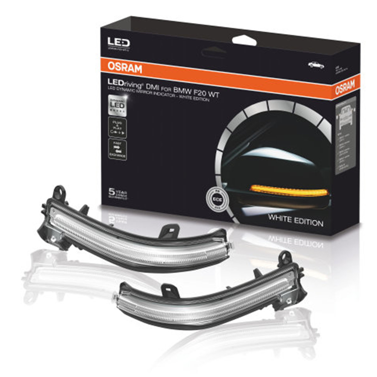 OSRAM OSRAM LEDriving DMI for BMW, Kierunkowskazy boczne na lusterkach, LEDDMI F20 BK S, 12,0 V, 2700 K, LEDDMI F20 BK S