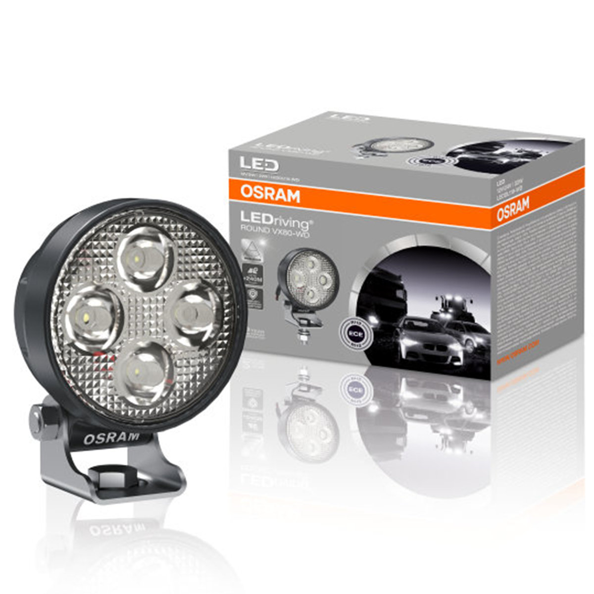 OSRAM OSRAM Round VX80-WD, Dodatkowe światła drogowe, 12/24 V, 6000 LEDDL119-WD