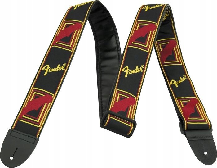 'FENDER MONOGRAMMED BLACK YELLOW RED PAS GITAROWY FENDER 099-0681-500'