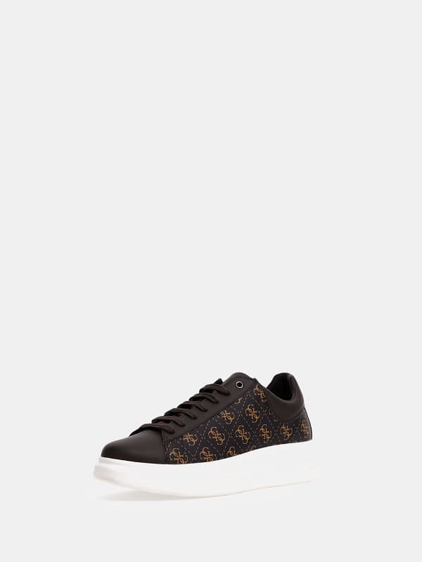 Guess Vibo Carryover, Męskie trampki, Brown Ochra, 43 EU
