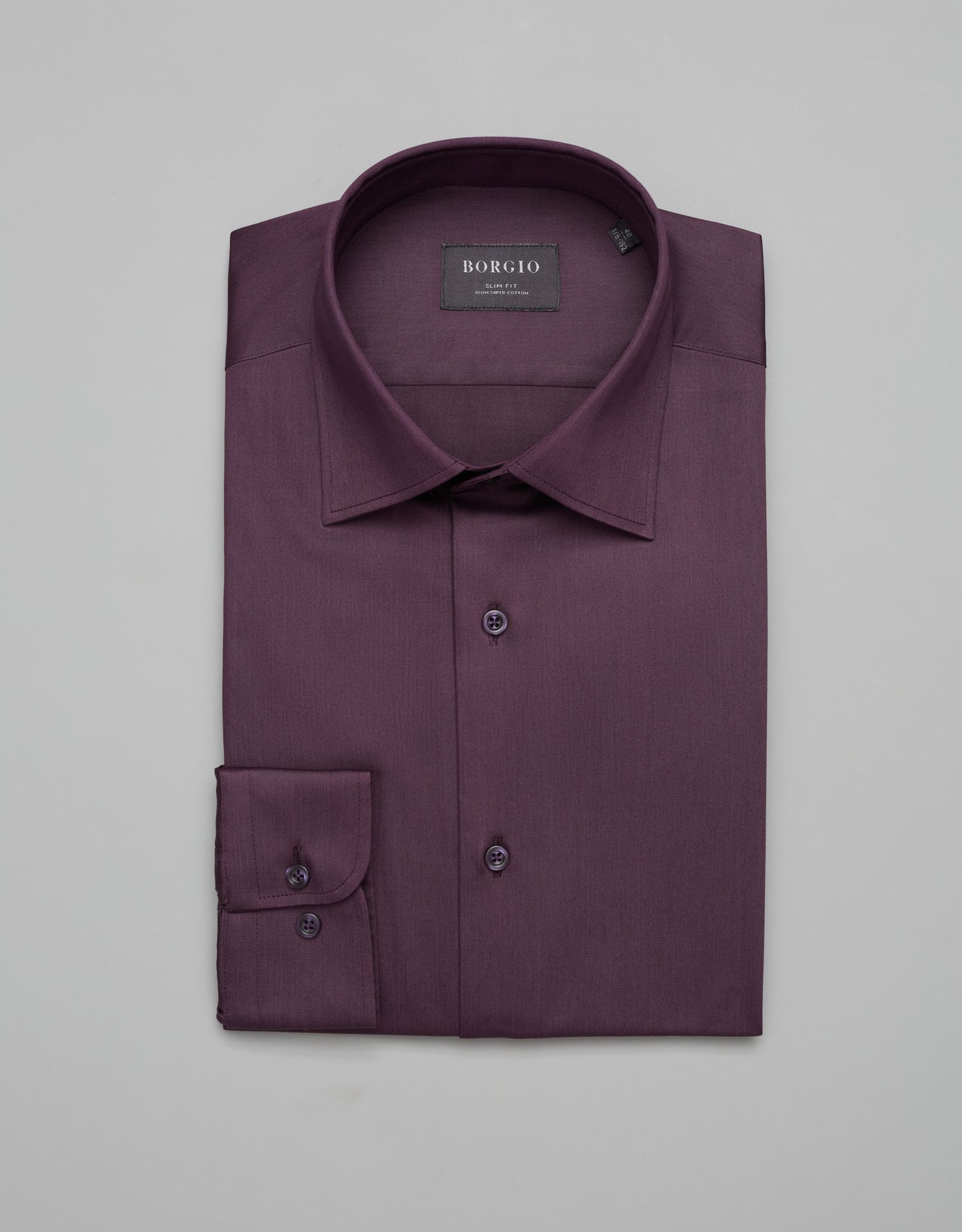 koszula simeria 00377 długi rękaw fiolet slim fit