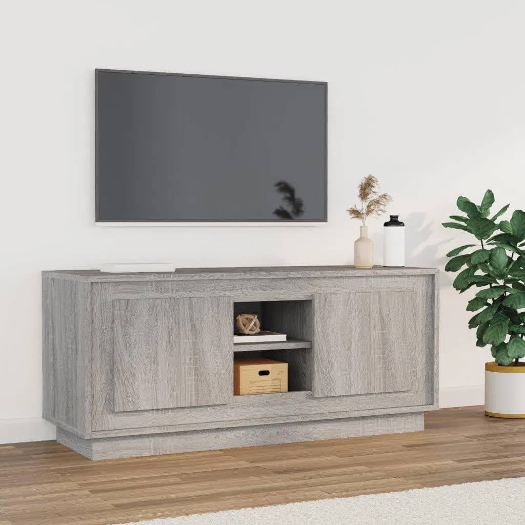 Szafka pod telewizor, szary dąb sonoma, 102x35x45 cm Lumarko!