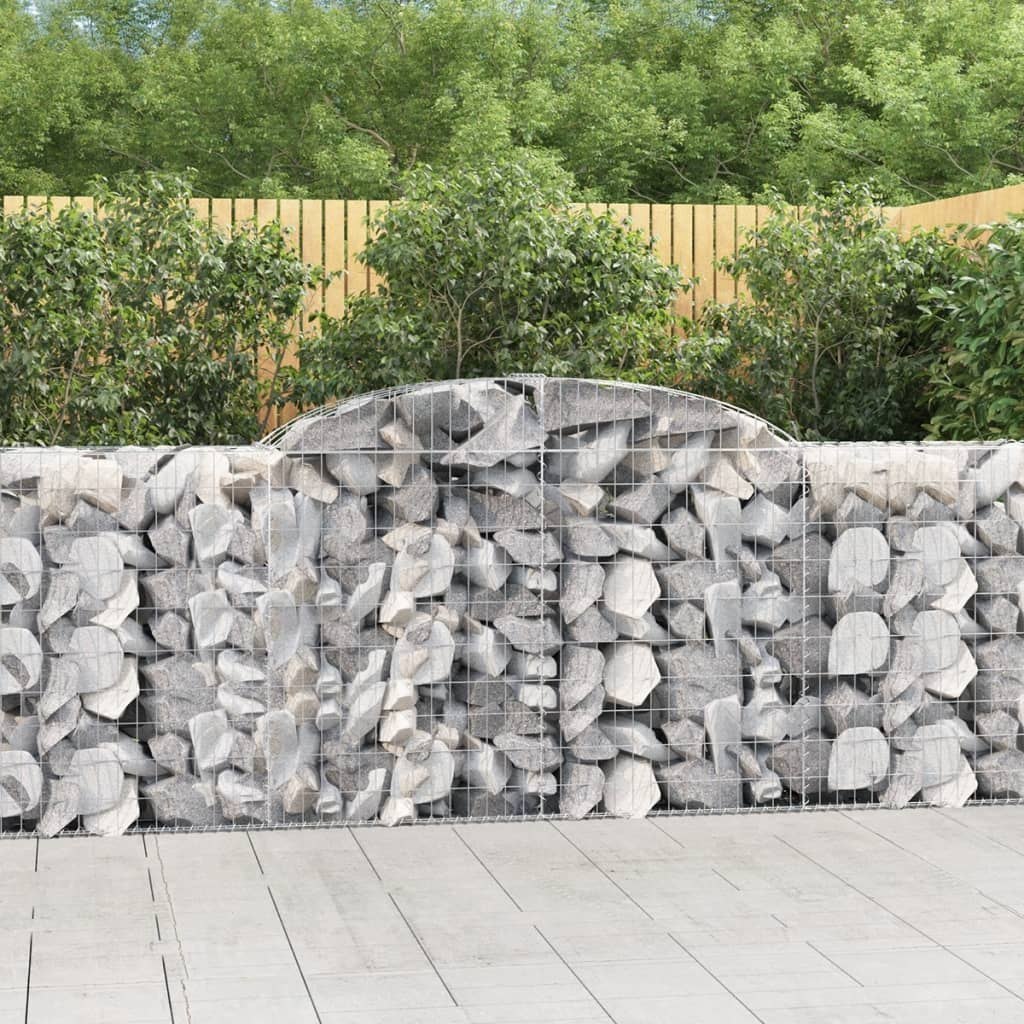 vidaXL Kosze gabionowe, 15 szt, 300x50x100/120cm, galwanizowane żelazo