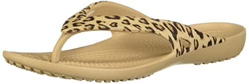 Crocs Damskie japonki z grafiką Kadee Ii | sandały, średnie, Złoto lamparta - 41 EU
