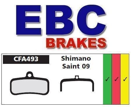 Shimano EBC Saint 09 nakładki na hamulce tarczowe, czerwony FA493R
