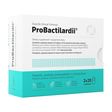 Duolife DuoLife Clinical Formula ProBactilardii - Odbudowa mikrobiomu - 2 x 20 kapsułek