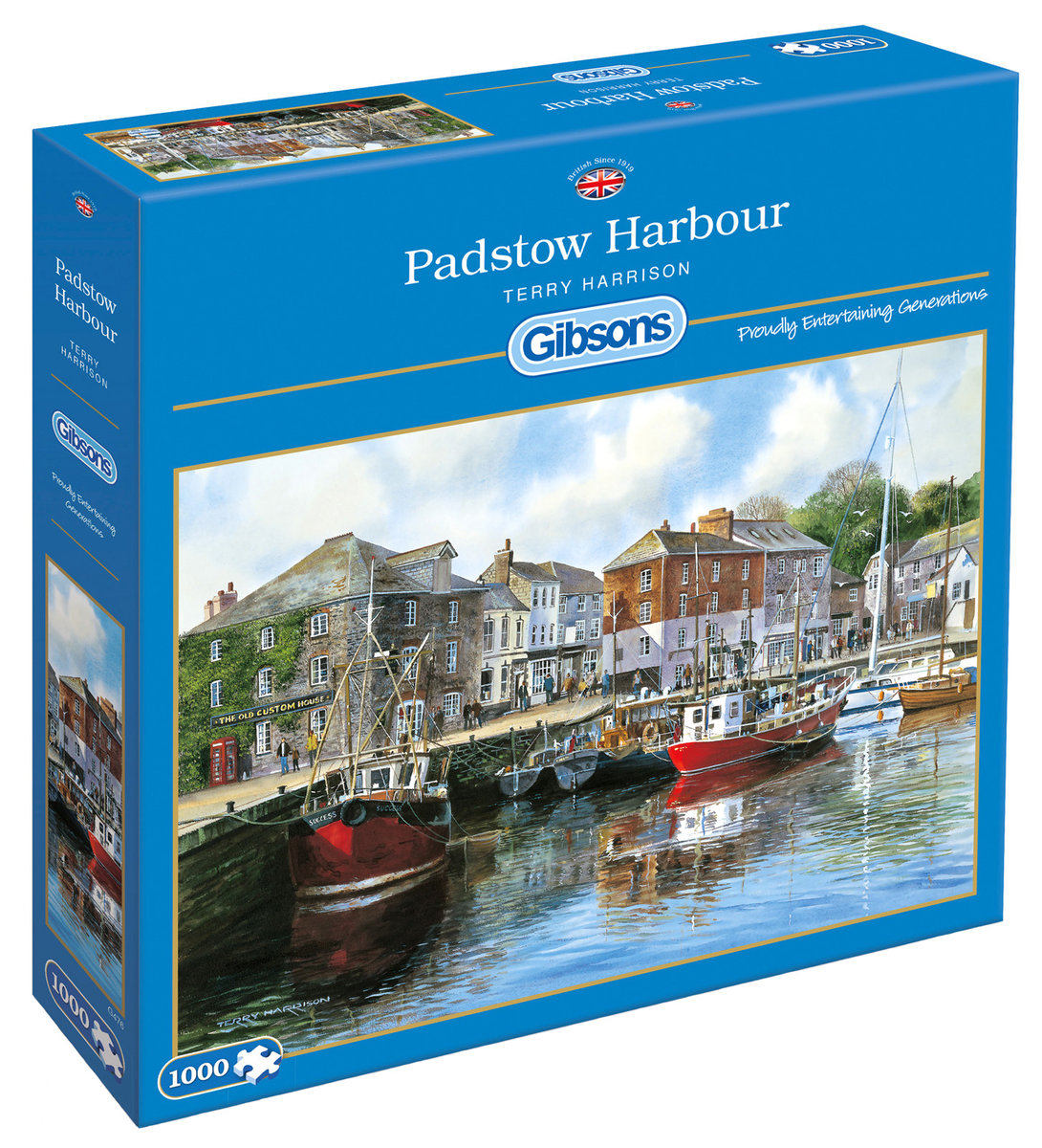 Gibson Games gibsons Padstow Harbour od Terry Harrison puzzle, portu przez Padstow, 1000 części