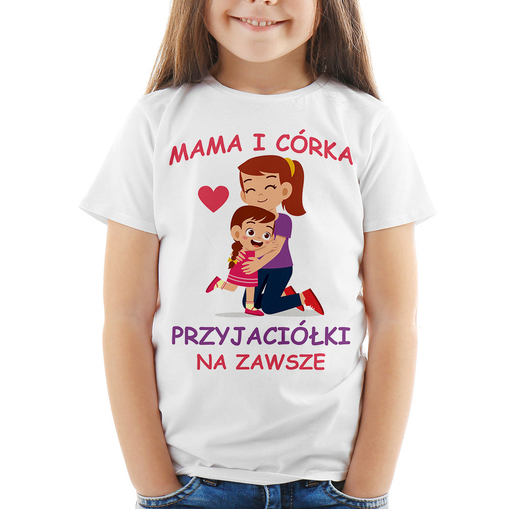 Mama i córka, przyjaciółki na zawsze - koszulka dziecięca