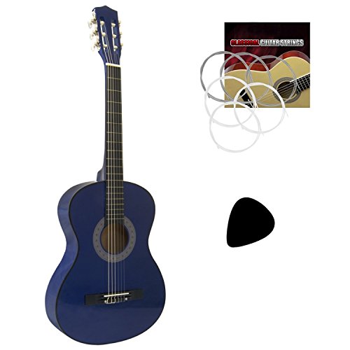 Tiger Gitara klasyczna dla dzieci w rozmiarze 3/4 – niebieska