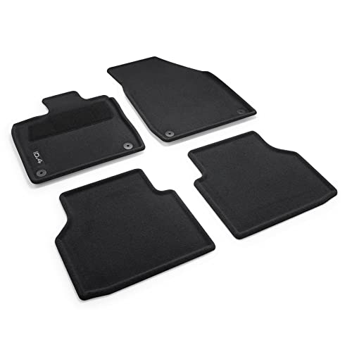 Volkswagen 11B061445WGK dywaniki podłogowe Optimat tekstylne, 4 x dywaniki materiałowe, czarne, z napisem ID.4