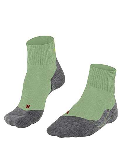 FALKE Kobiety Skarpety do wędrówek TK5 Wander Short W SO Wełna Merynosa przeciw pęcherzom cienkie 1 Para, Zielony (Quiet Green 7378), 39-40