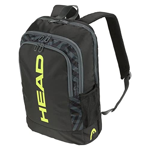 HEAD Base Backpack Plecak Tenisowy, Czarny, Żółty, 17L