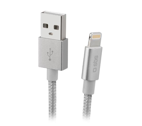 SBS Kabel SBS USB Lightning 1m Srebrny > 50 za 500 z kartą SODEXO | Odbiór w 29 min |  | Dogodne raty | Sprawdź 