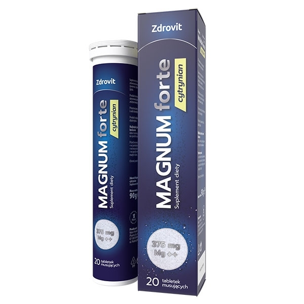 Zdrovit Magnum forte cytrynian x20 tabletek musujących