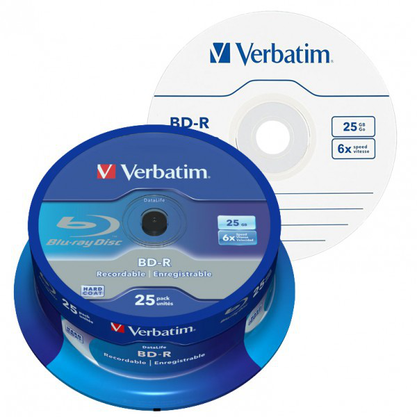 BD-R VERBATIM 25 GB 6x Pack Spindle 25  szt.