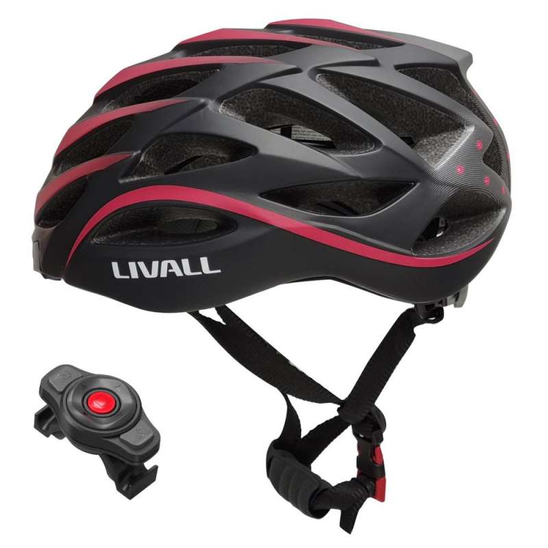 Kask Rowerowy Livall BH62 Neo BT/LED/SOS Rozm.L Czarno-Czerwony