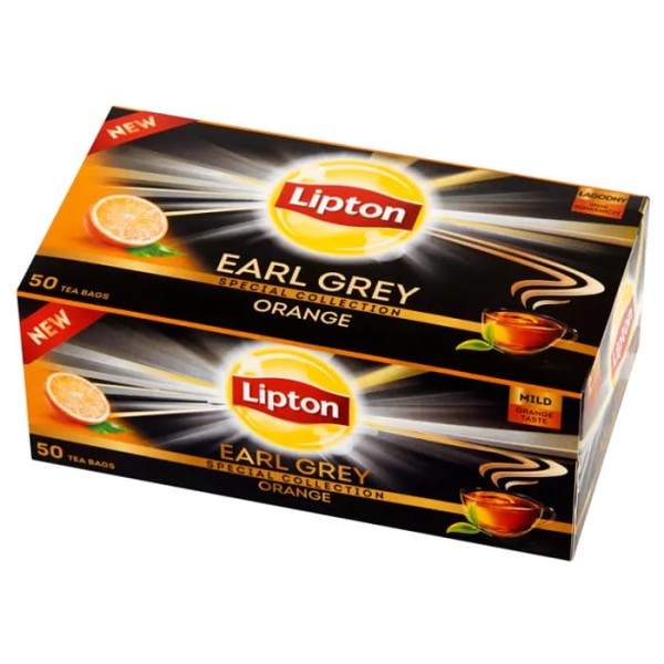 Lipton Earl Grey Orange Herbata czarna 70g 50 torebek