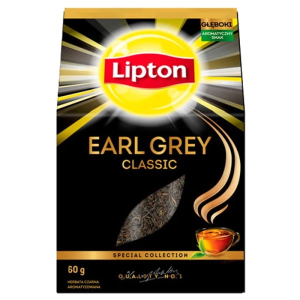 Lipton Earl Grey Classic Herbata czarna aromatyzowana 80 g