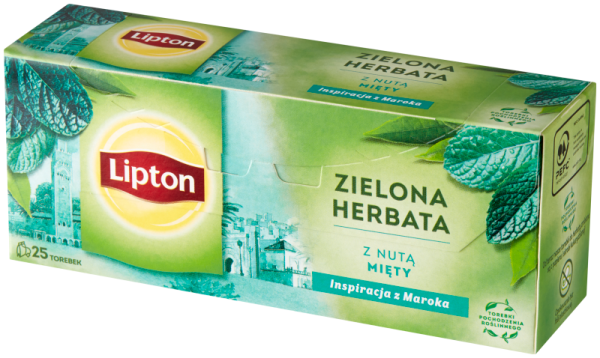 Lipton Zielona herbata z nutą mięty 32,5g 25 torebek