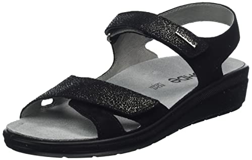 Rohde Damskie kapcie Rivella 90 czarne, 42 EU, 90 czarny, 42 EU