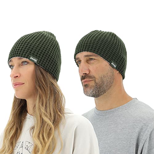 Jeep O102597-E844 J Czapka z dzianiny Odwracalny J22W Unisex Nordic Green/Light G XL